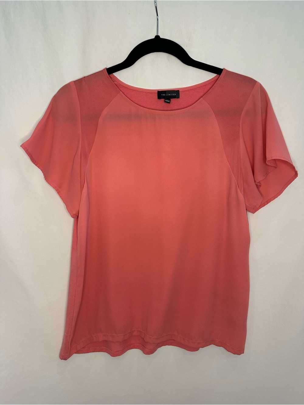The Limited Coral Pink Short Sleeve Blouse